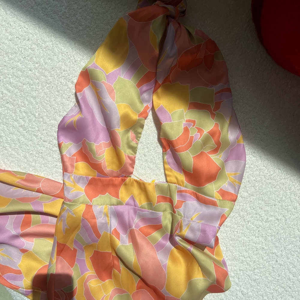 Runaway The Label Floral Halter Dress